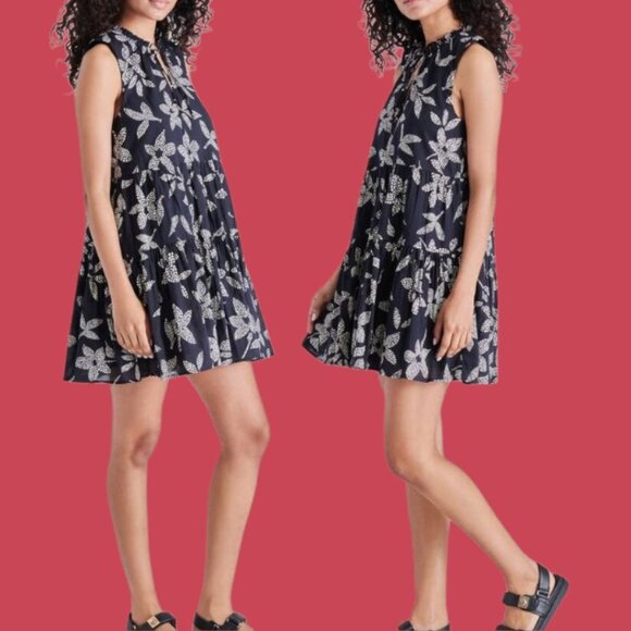 Steve Madden Sunny Disposition Babydoll Dress In Faded Blk XXLarge - Picture 1 of 9